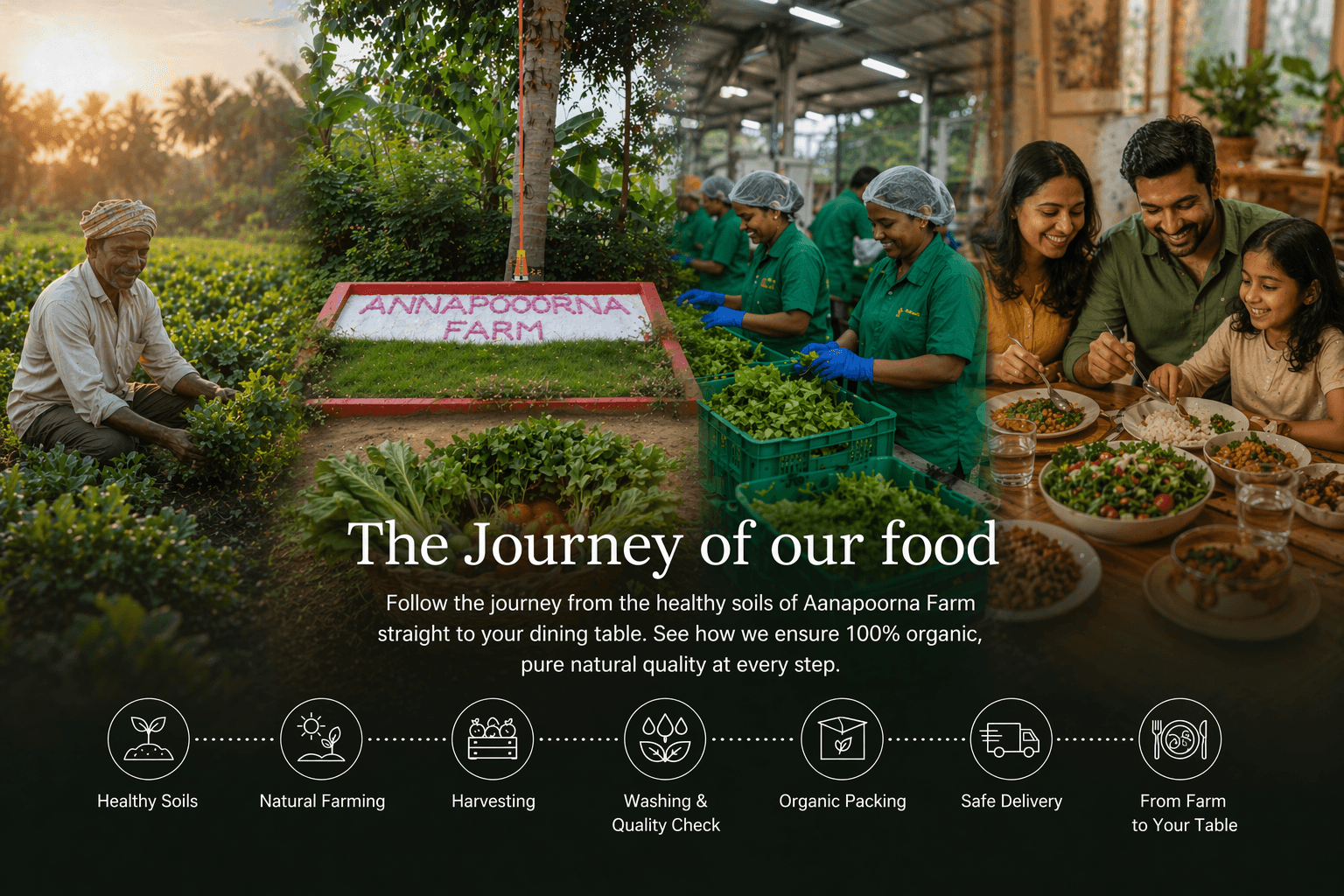 Fresh farm produce prepared for customers